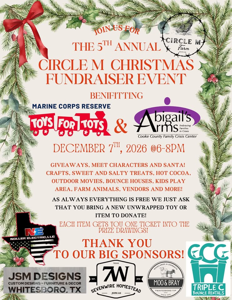 5th annual Circle M Christmas fundraiser and Event!