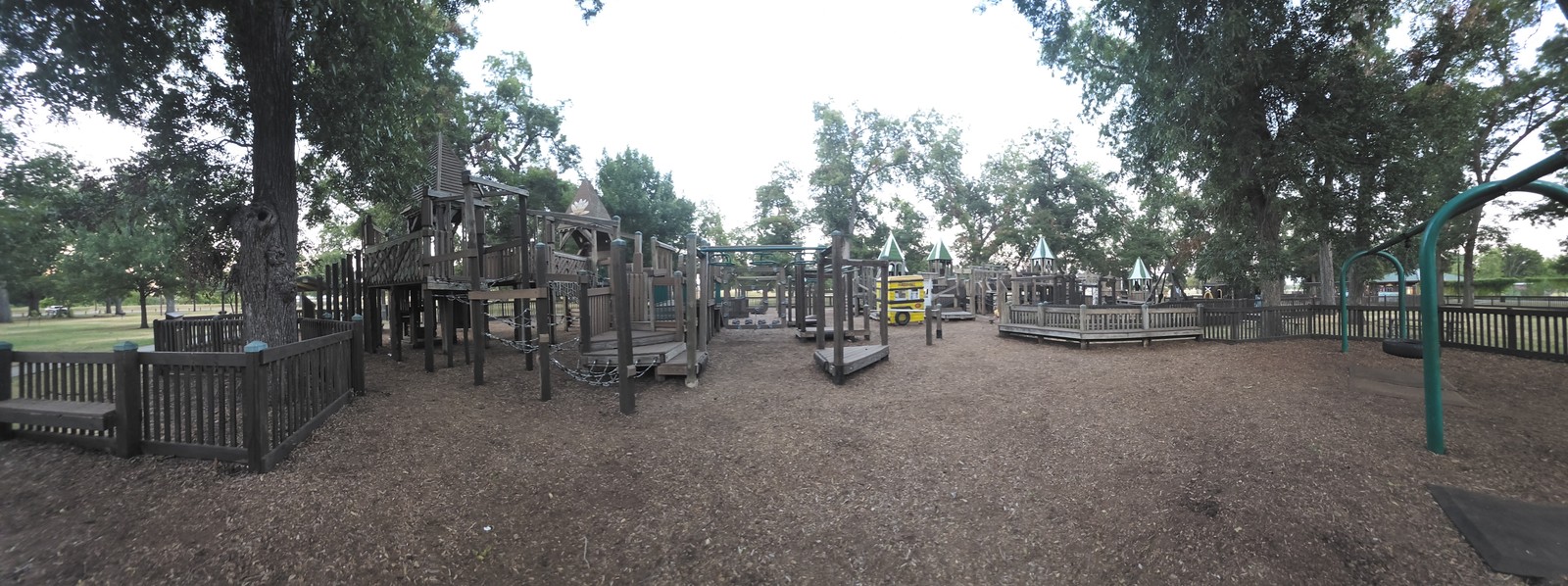 The playground seen from the walking path at Leonard Park.