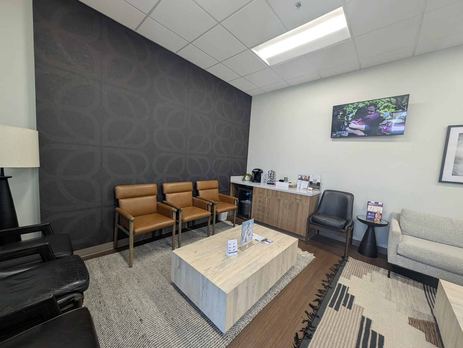 The waiting room at Bare Dermatology on West Highway 82.