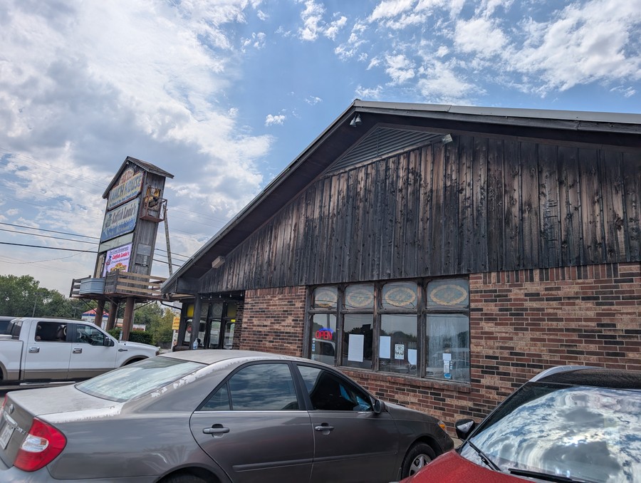 The Neu Ranch House building that houses Catfish Louie's.