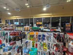 Travel supplies and coolers at the 82 Travel Center.