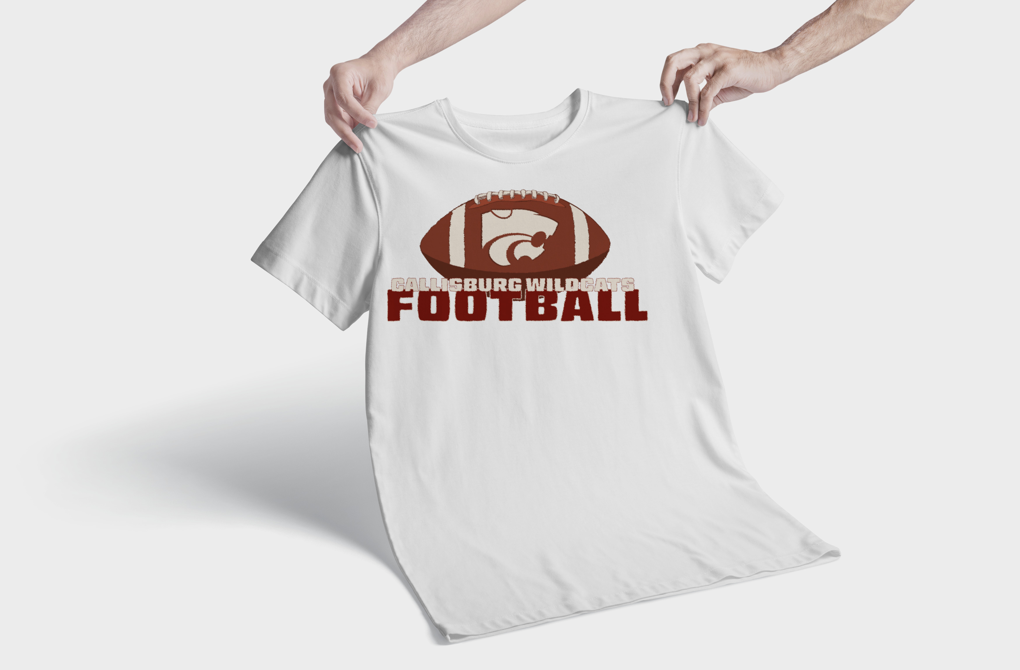 Callisburg Wildcats American Football t-shirt chest print mockup