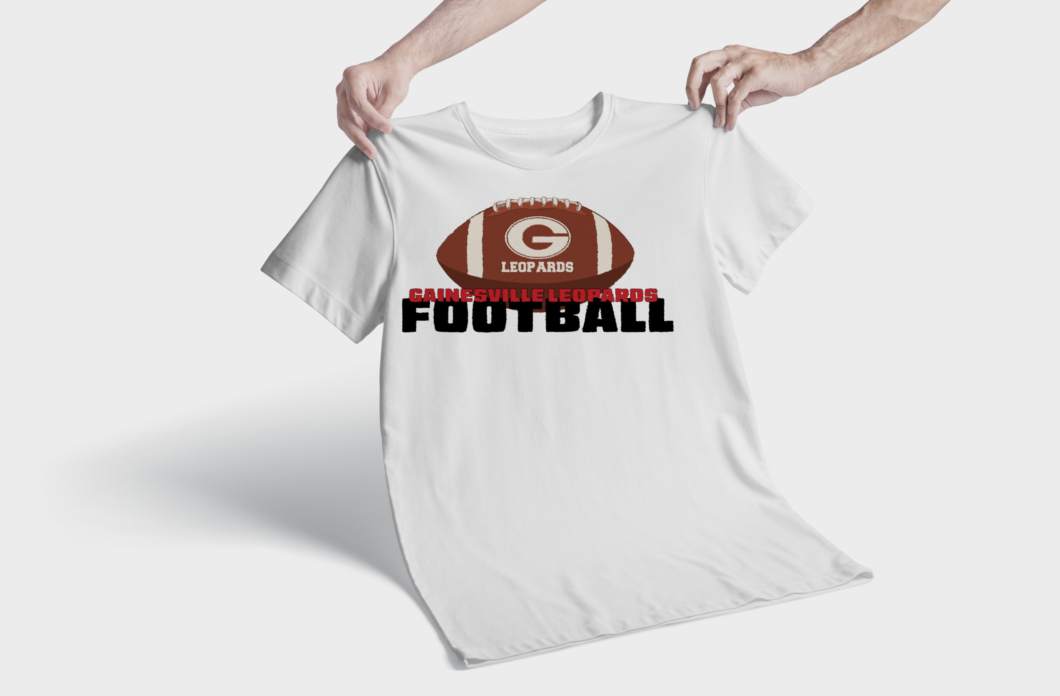Gainesville Leopards American Football t-shirt chest print mockup