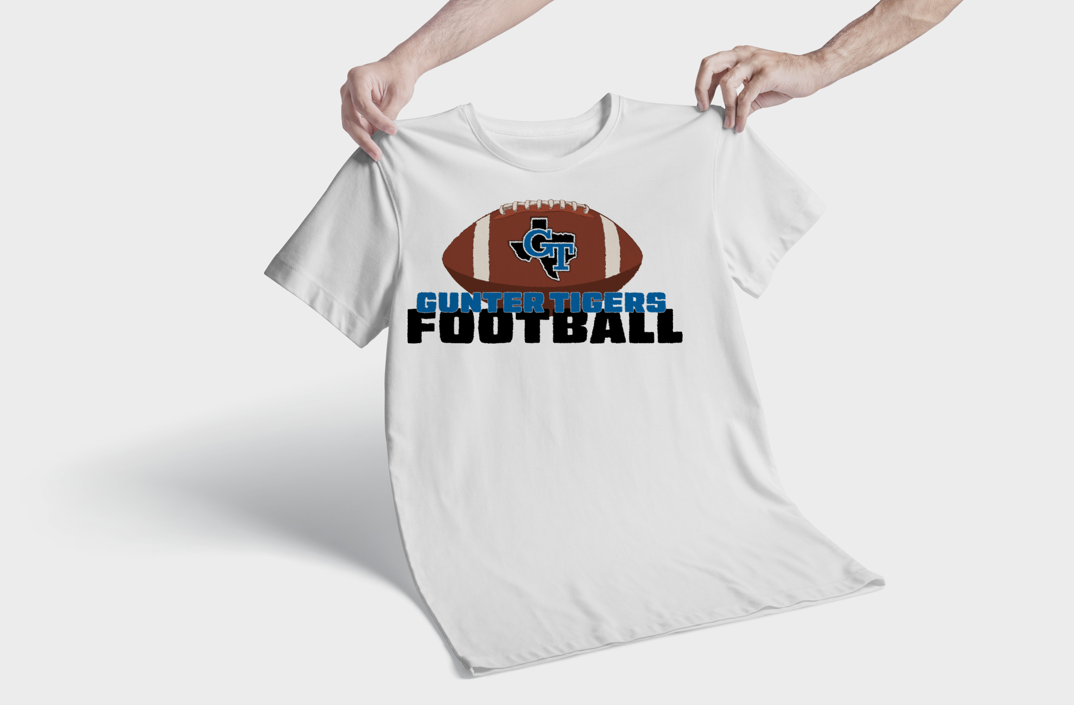 Gunter Tigers American Football t-shirt chest print mockup
