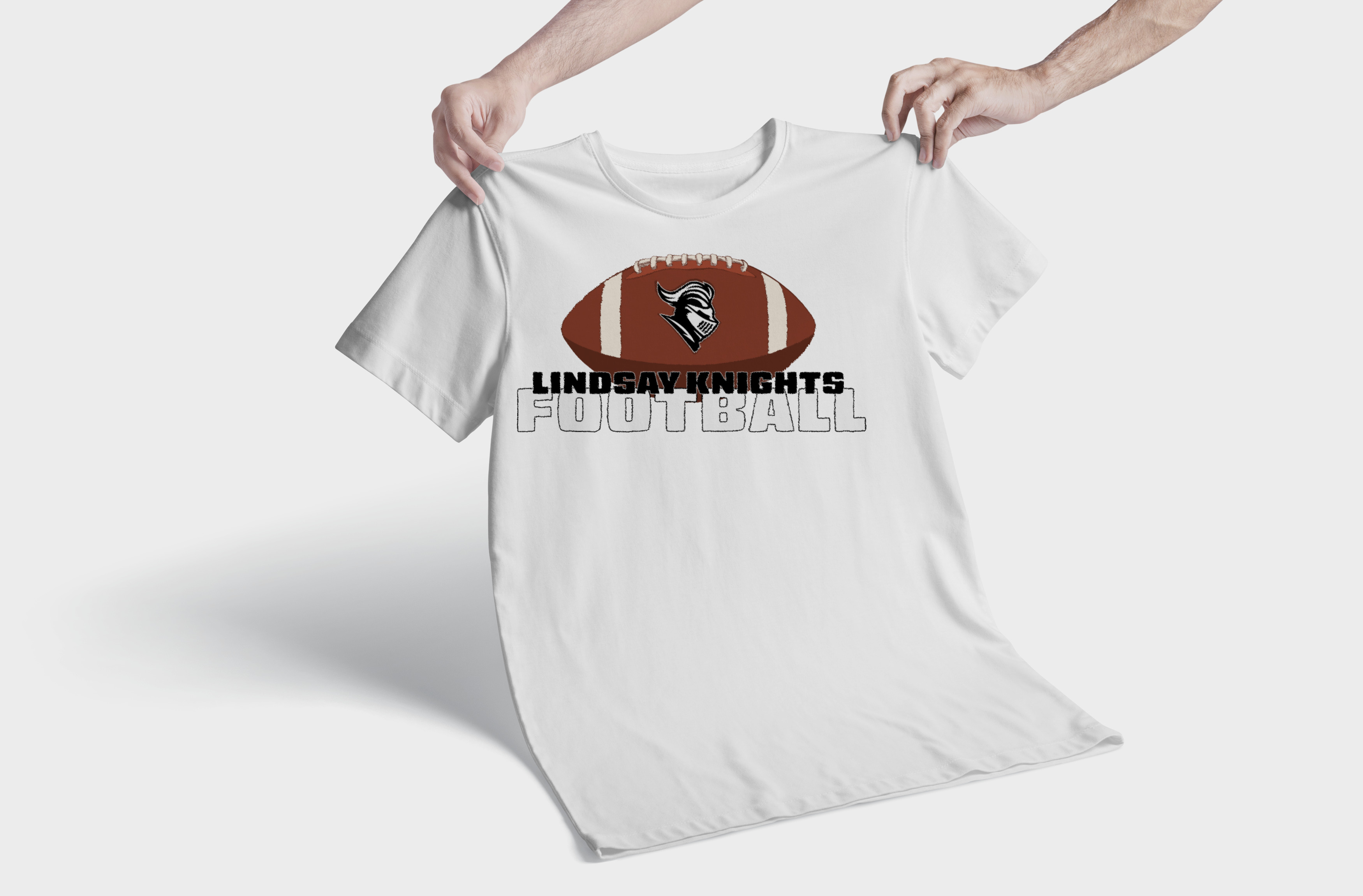 Lindsay Knights American Football t-shirt chest print mockup