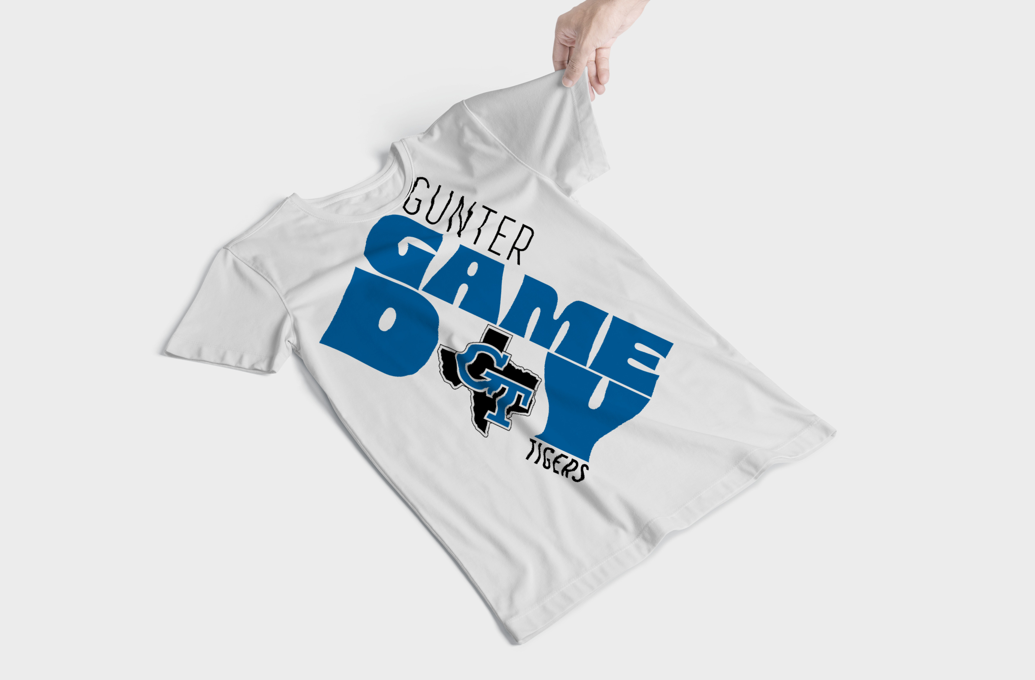 Gunter Tigers Game Day t-shirt chest print mockup